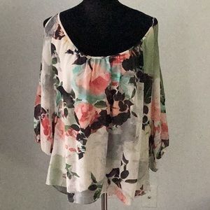 EUC Boston Proper cold shoulder blouse